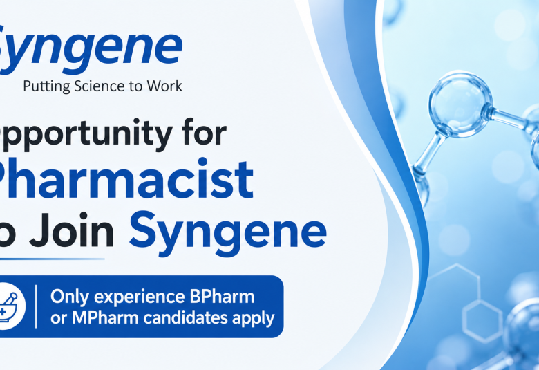 Opportunity for Pharmacist to Join Syngene