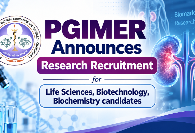 PGIMER Announces Research Recruitment for Life Sciences, Biotechnology, Biochemistry candidates