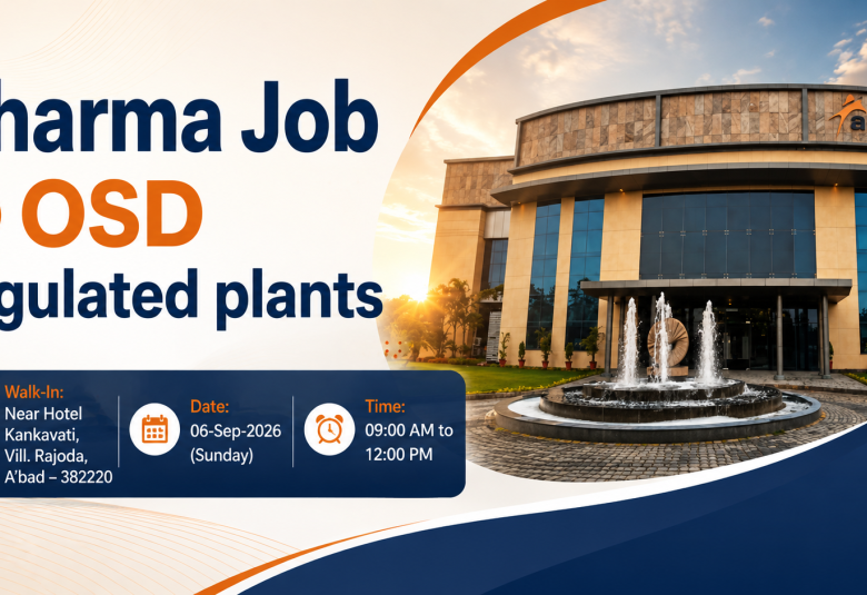 Pharma Job in OSD regulated plants at Amneal Pharmaceuticals
