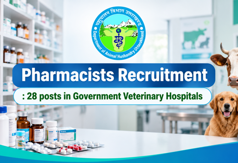 Pharmacists Recruitment : 28 posts in Government Veterinary Hospitals