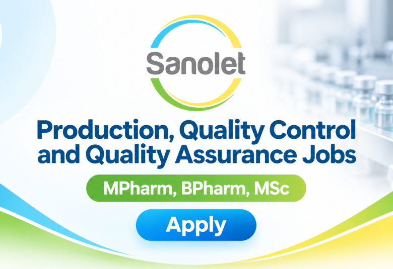 Production, Quality Control and Quality Assurance Jobs at Sanolet Lifecare