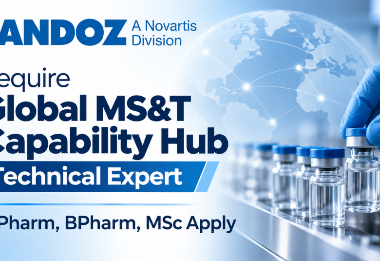 Require Global MS&T Capability Hub Technical Expert at Sandoz