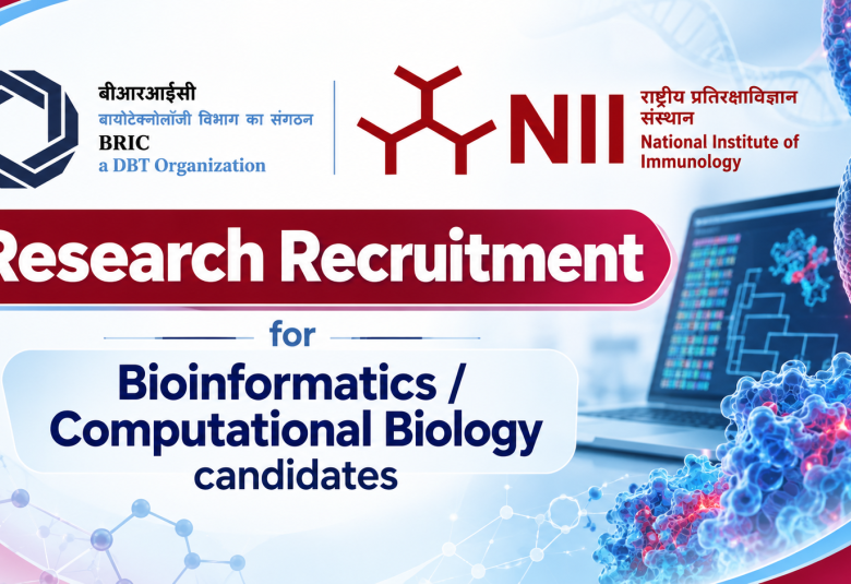 Research Recruitment for Bioinformatics / Computational Biology candidates at NII