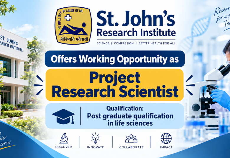 St. John's Research Institute Offers Working Opportunity as Project Research Scientist
