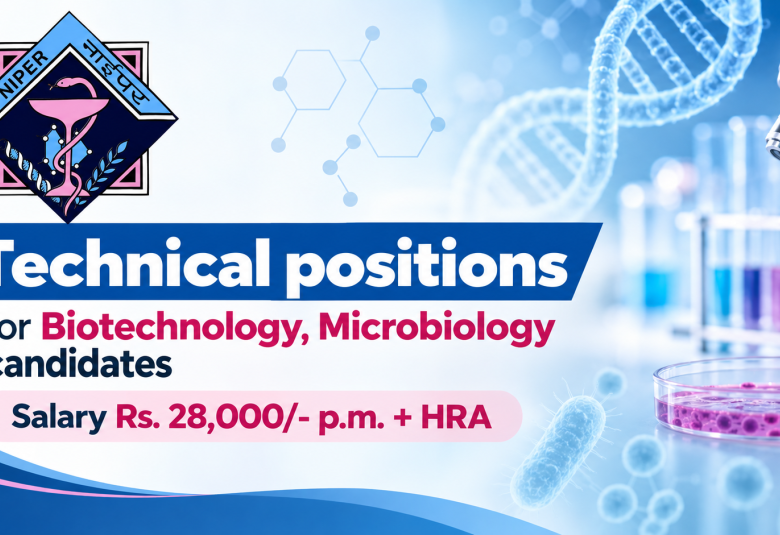 Technical positions for Biotechnology, Microbiology candidates at NIPER