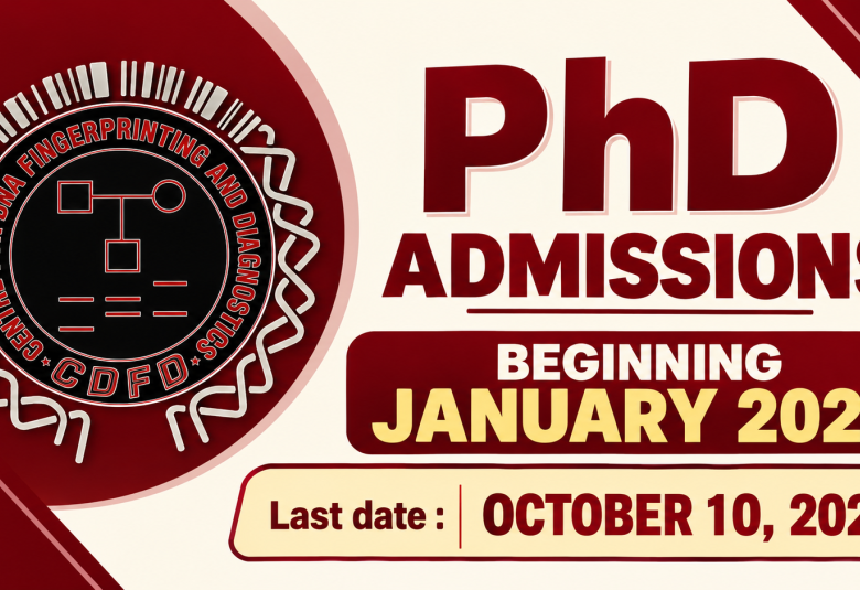 Admission to PhD Program at Centre for DNA Fingerprinting and Diagnostics