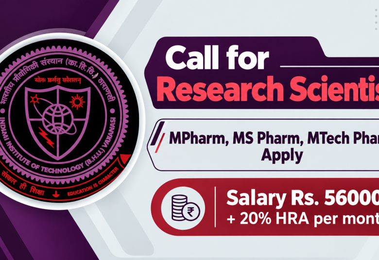 Call for Research Scientist at Indian Institute of Technology (BHU)