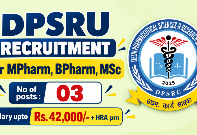 DPSRU Recruitment for MPharm, BPharm, MSc