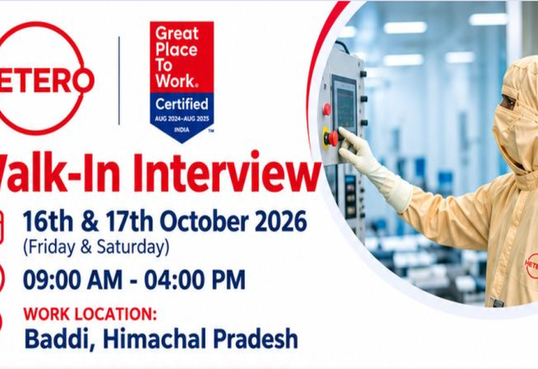 Hetero Pharma Walk in Interview