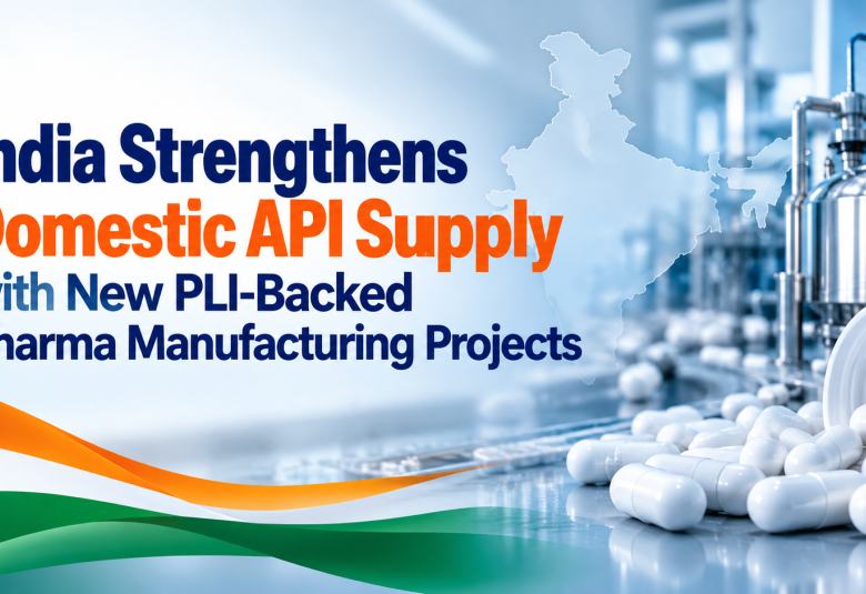 India Strengthens Domestic API Supply with New PLI-Backed Pharma Manufacturing Projects