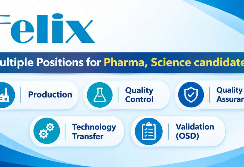 Multiple Positions for Pharma, Science candidates at Felix Generics Pvt. Ltd