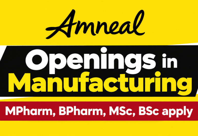 Openings in Manufacturing at Amneal Pharmaceuticals