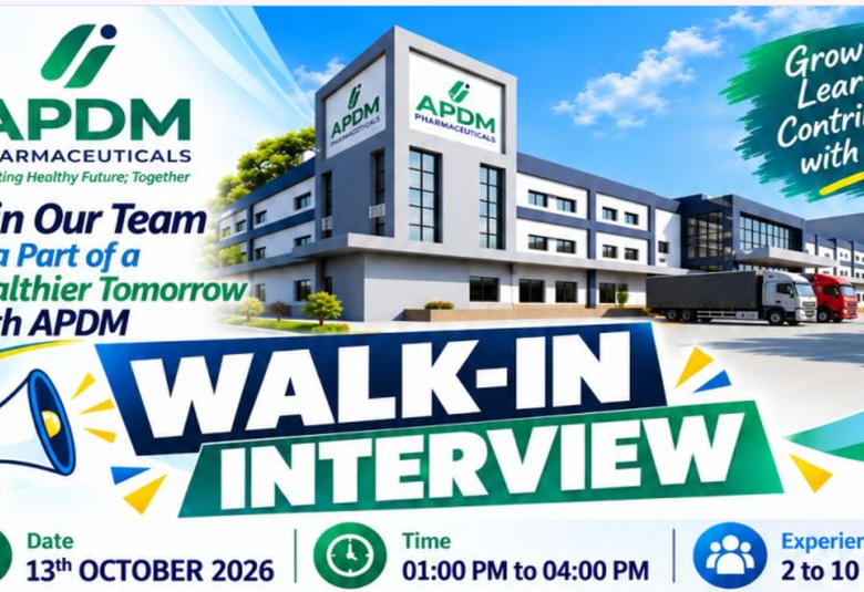 Openings in Production and Warehouse at APDM Pharmaceuticals