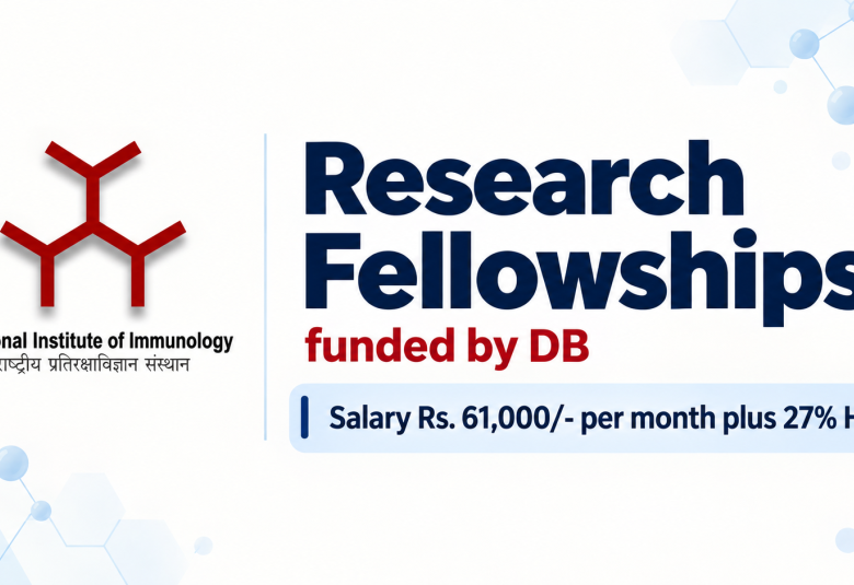 Research Fellowships funded by DBT at National Institute of Immunology