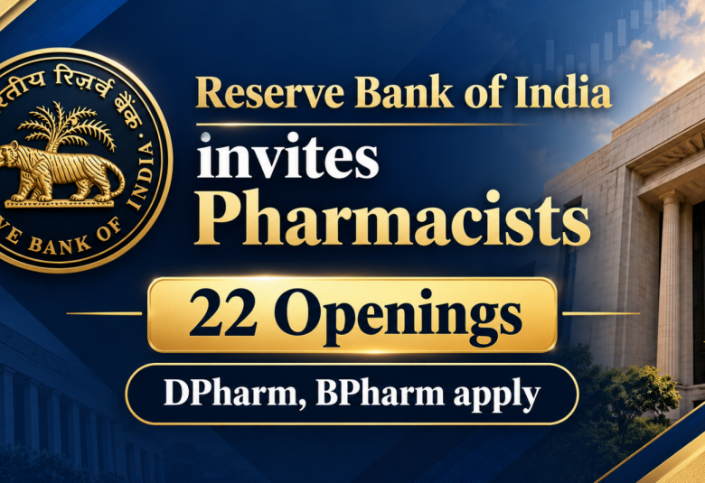 Reserve Bank of India invites Pharmacists