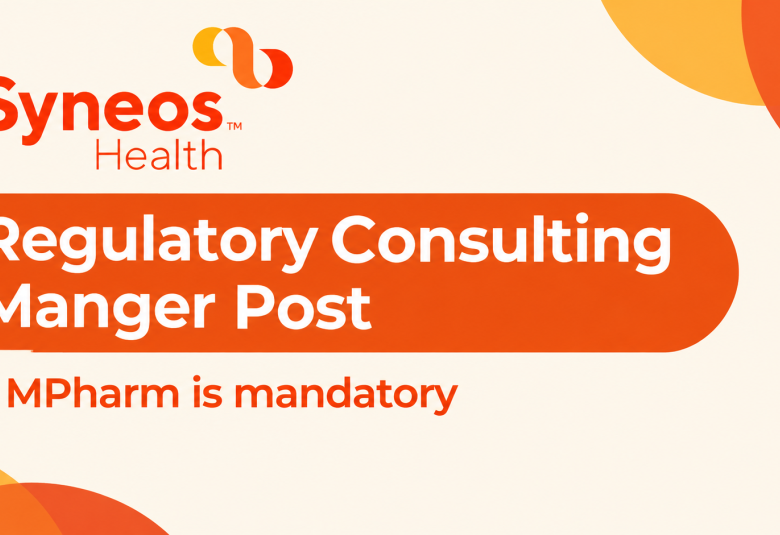 Work as Regulatory Consulting Manger at Syneos Health