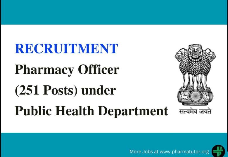 Video: Pharmacists recruitment (251 posts) in Public Health Department