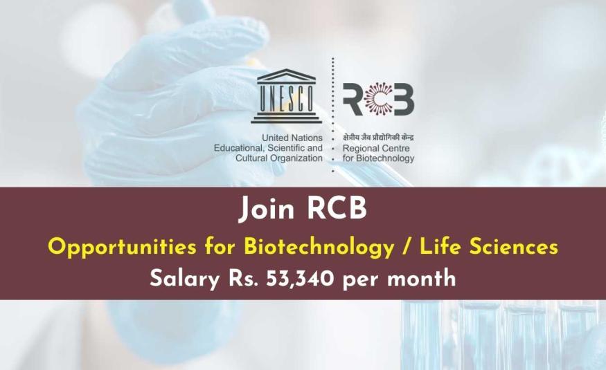 Join RCB - Opportunities for Biotechnology / Life Sciences