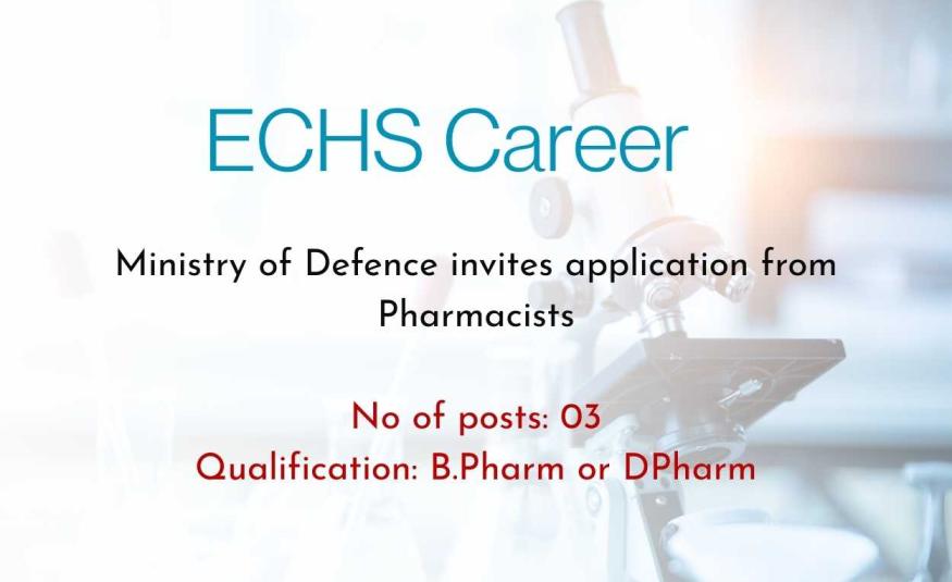 Ministry of Defence invites application from Pharmacists