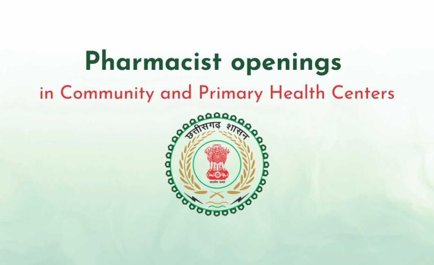 Pharmacist openings in Community and Primary Health Centers