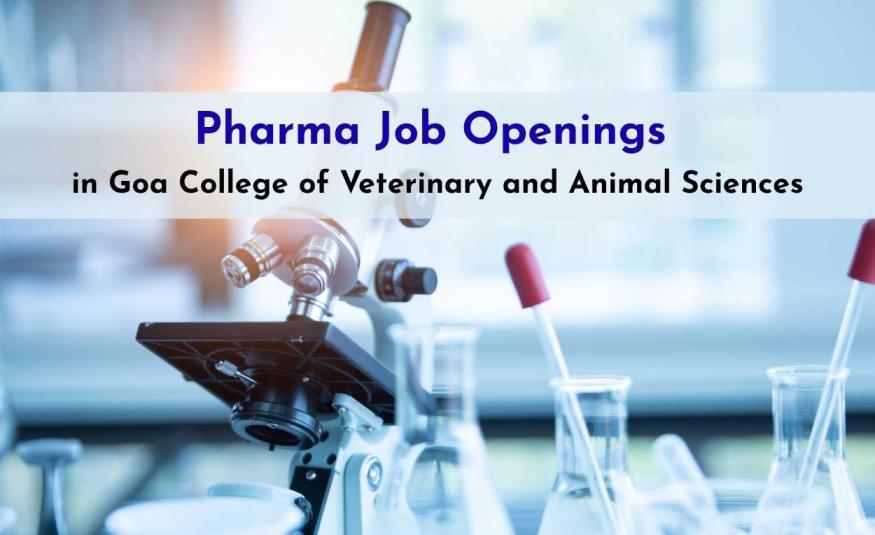 Pharma Job Openings in Goa College of Veterinary and Animal Sciences