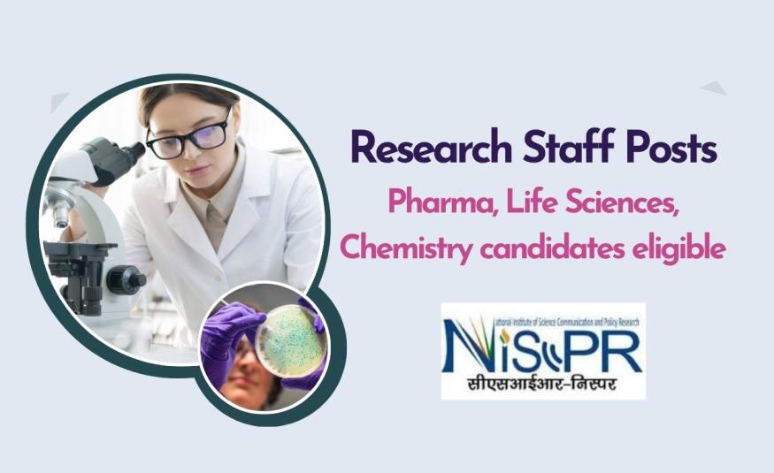 Advertisement for Research Staff Positions at CSIR-NIScPR
