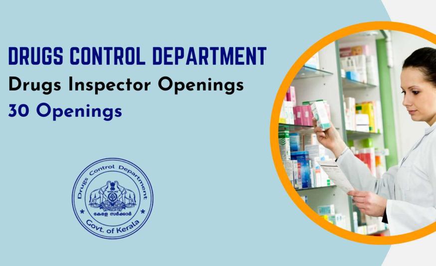 CMD, Drugs Control Department announces Assistant Drugs Inspector Openings - 30 Openings