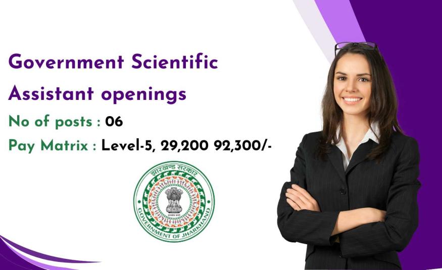Government Scientific Assistant openings under staff selection commission
