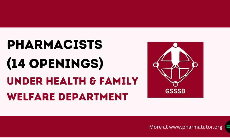 Pharmacists Recruitment under the control of Health and Family Welfare Department