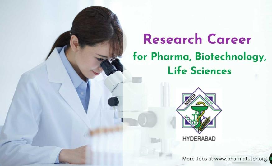 Research Career for Pharma, Biotechnology, Life Sciences at NIPER