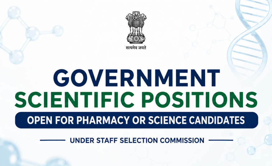 Government Scientific Positions Open for Pharmacy or Science Candidates under staff selection commission