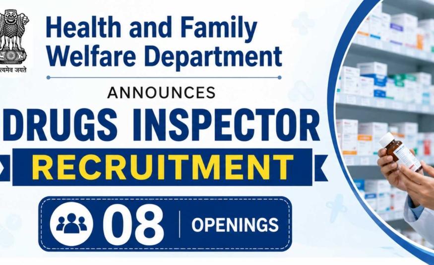Health and Family Welfare Department Announces Drugs Inspector Recruitment
