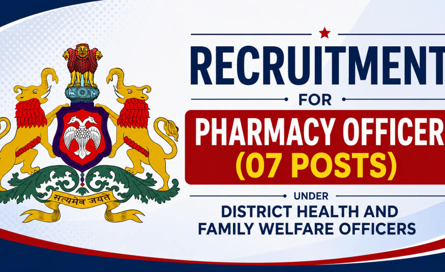 Recruitment for Pharmacy Officer under District Health and Family Welfare Officers