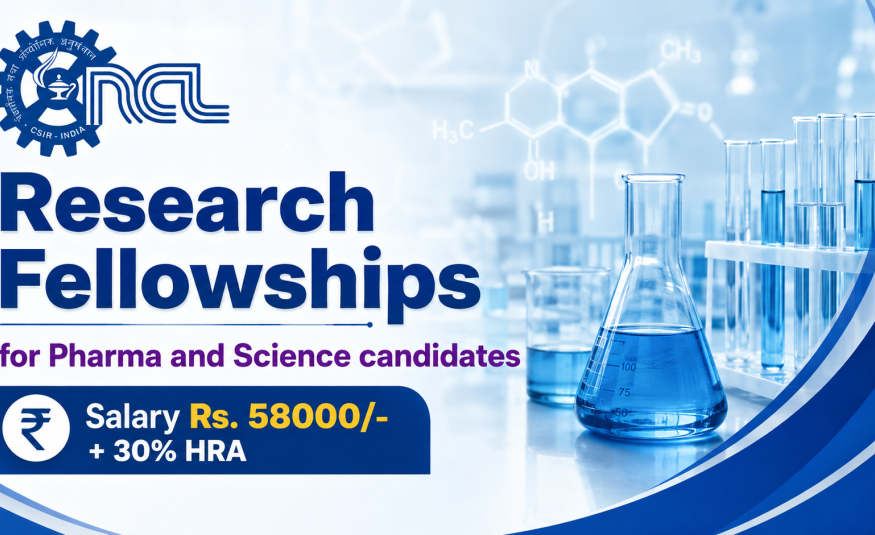 Research Fellowships for Pharma and Science candidates at National Chemical Laboratory