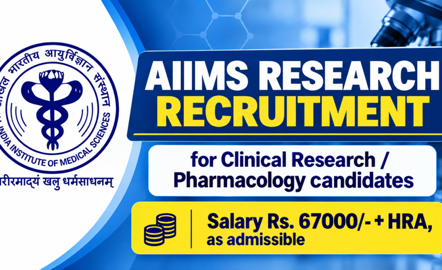 AIIMS Research Recruitment for Clinical Research / Pharmacology candidates