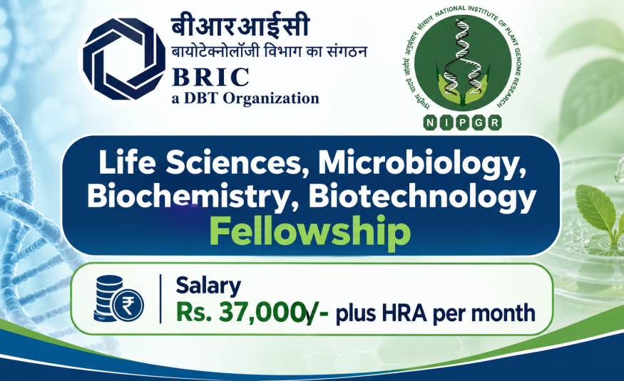 BRIC-NIPGR Short-Term Research Fellowship for Life Sciences, Microbiology, Biochemistry, Biotechnology