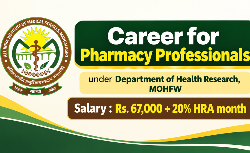 Career for Pharmacy Professionals under Department of Health Research, MOHFW