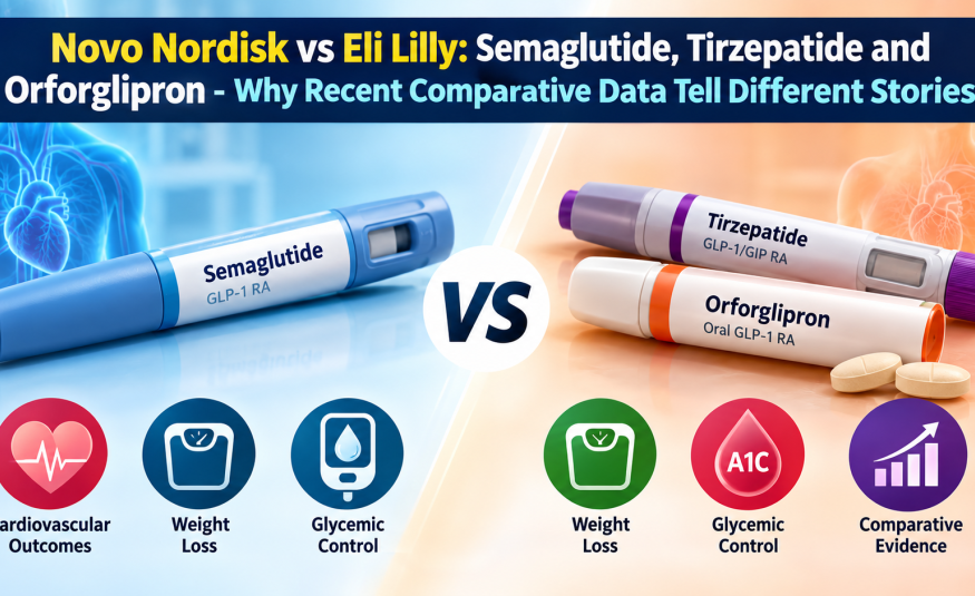 Novo Nordisk vs Eli Lilly: Semaglutide, Tirzepatide and Orforglipron - Why Recent Comparative Data Tell Different Stories