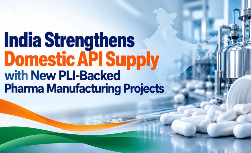 India Strengthens Domestic API Supply with New PLI-Backed Pharma Manufacturing Projects