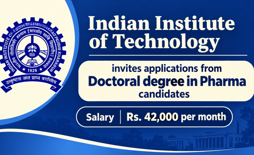 Indian Institute of Technology invites applications from Doctoral degree in Pharma candidates