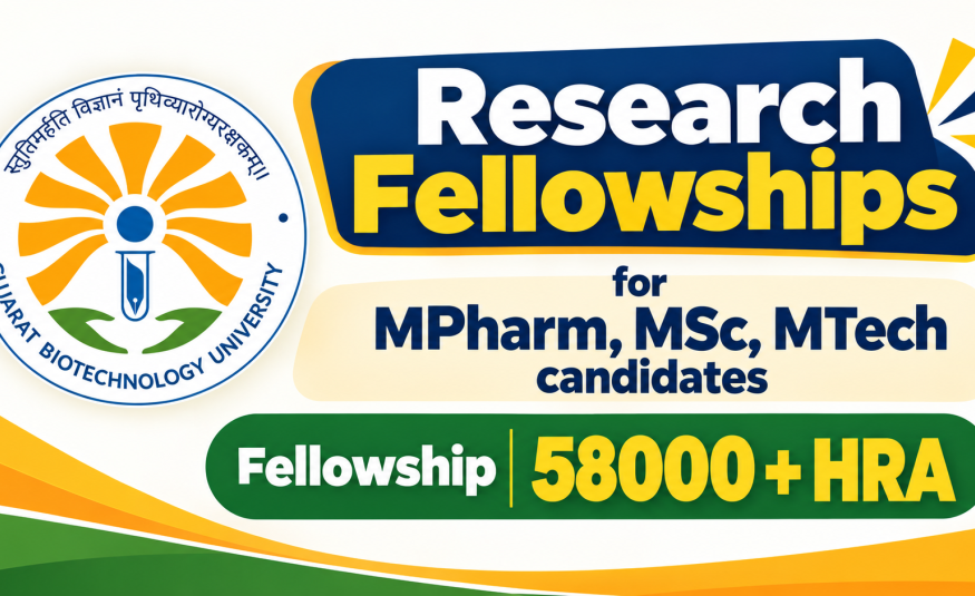 Research Fellowships at Gujarat Biotechnology University