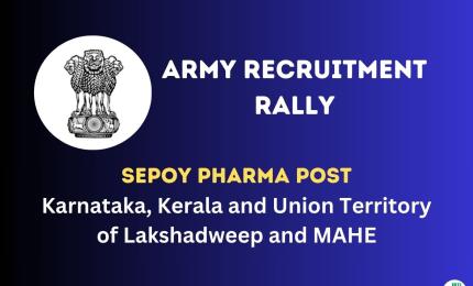 Apply Online for Selection Test for Sepoy Pharma at Indian Army