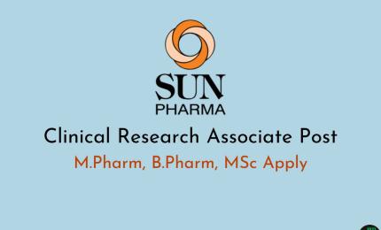 Apply Online for Clinical Research Associate at Sun Pharma