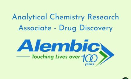 Alembic Pharma hiring Analytical Chemistry Research Associate - Drug Discovery