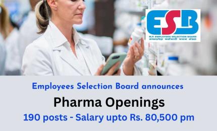 Employees Selection Board announces Pharma Openings