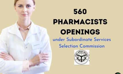 Pharmacists Openings under Subordinate Services Selection Commission