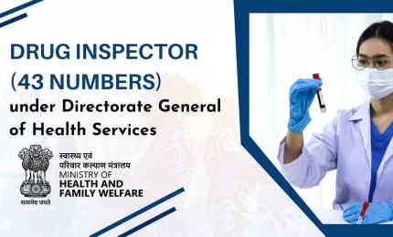 Opportunity as Drug Inspector under Directorate General of Health Services