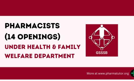 Pharmacists Recruitment under the control of Health and Family Welfare Department
