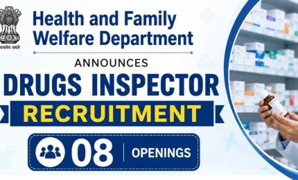 Health and Family Welfare Department Announces Drugs Inspector Recruitment