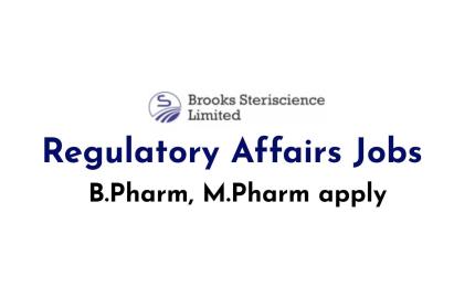 Regulatory Affairs Jobs at Brooks Steriscience Limited
